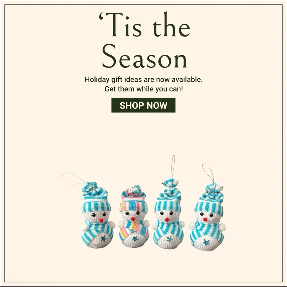 4 SNOWMAN ORNAMENTS‎